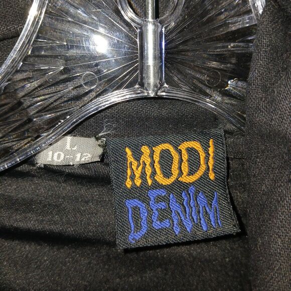 VINTAGE MODI DENIM Sequin Christmas Holiday Ugly Sweater Jacket L 10/12 80s 90s - Picture 8 of 16